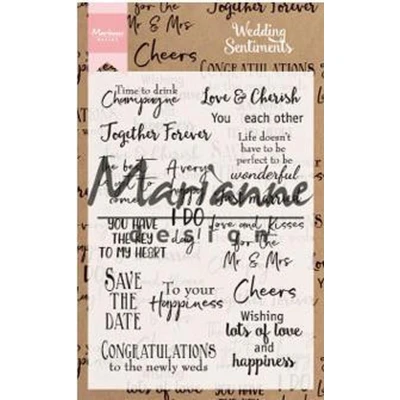 Afbeelding van Marianne D Clear Stamp Wedding sentiments (EN) CS0999