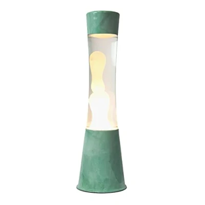 Afbeelding van Lavalamp Groen Met Transparante Vloeistof En Gele Lava
