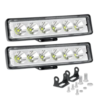 Afbeelding van Willpower 2PCS 6 Inch 18W Mini Led Werklamp Tractor Enkele Rij Schijnwerper 12V 24V Lichtbalk Waterbestendig Offroad Lichten Mistlamp Light Bar Voor Vrachtwagen Auto Boot 4x4 ATV
