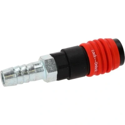 Afbeelding van 3 in 1 universele persluchtveiligheidskoppeling, 14,5 mm met slangtule KS Tools 999.9103