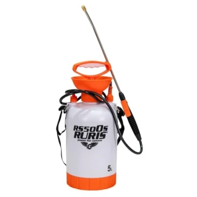 Afbeelding van RURIS Handsproeier RS500S tank 5 l, metalen mond, druk 2 3 bar, ergonomische handgreep, veiligheidsventiel, ideaal voor tuin en kas