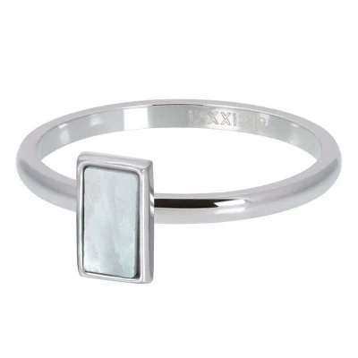 Afbeelding van White shell stone rectangle 17