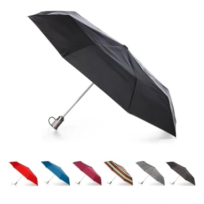 Afbeelding van Totes Titan Large Auto Open Close Winddicht &amp; Waterbestendig Eco Paraplu, Zwart, One Size