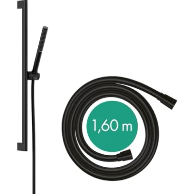 Afbeelding van hansgrohe pulsify s doucheset 100 1jet ecosmart met glijstang 65 cm mat zwart 24372670