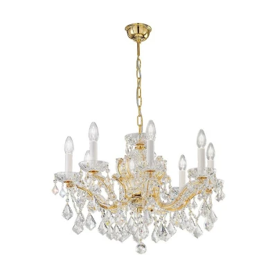 Afbeelding van KOLARZ Maria Louise luster, goud 24 kt, 8 lamps
