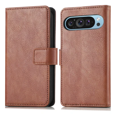 Afbeelding van Google Pixel 9 Hoesje Kunstleder iMoshion Bookcase Bruin Telefoonhoesje