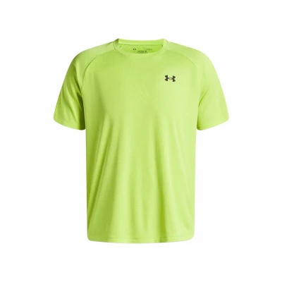 Afbeelding van Under Armour TECH Textured Sport Tshirt, Heren, Maat: Large, Hyper green (389)