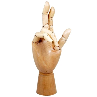 Afbeelding van conda Ledenhand rechts man 30 cm naturel hout