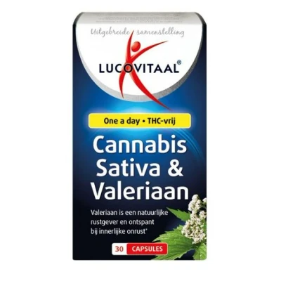 Afbeelding van Lucovitaal Cannabis Sativa &amp; Valeriaan 30 capsules