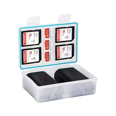 Afbeelding van JJC Camera batterijvak houder box SD kaart draagtas voor Canon LP E17 E12 E6 Fujifilm NP W126 W235 Sony FZ100 FW50 Nikon en EL15 EL14A TF XQD CFExpress Type B kaarten