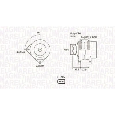 Afbeelding van Magneti Marelli Alternator/Dynamo 063731912010