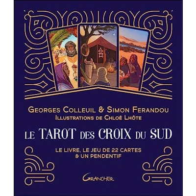 Afbeelding van le tarot des Croix du Sud: livre, jeu de 22 cartes &amp; un pendentif