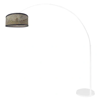 Afbeelding van Steinhauer Booglamp Sparkled Light Wit Bamboe Naturel/Zwart