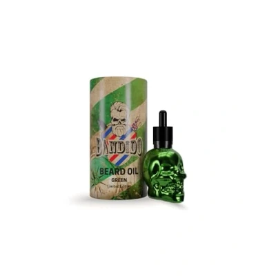 Afbeelding van Bandido baardolie voor de dagelijkse baardverzorging van 3 dagen baard of volle baard, als cadeau mannen, 40 ml, met pipetdispenser, doodskopdesign, barber shop baardserum (roze)