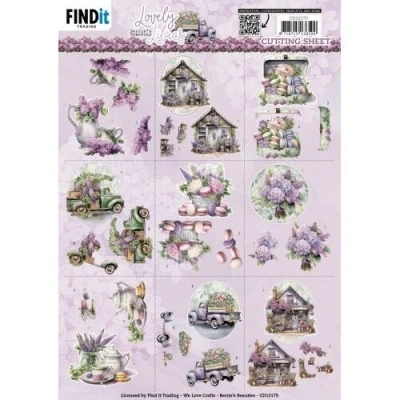 Afbeelding van Cutting Sheets Berries Beauties Lovely Lilacs Mini