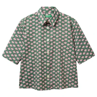 Afbeelding van United Colors of Benetton Patterned IN Lightweight Overhemdblouse, Dames, Maat: Small, Multicolor