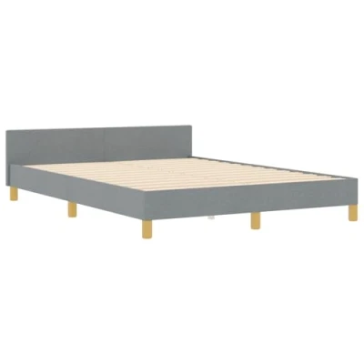 Afbeelding van vidaXL Bedframe Lichtgrijs 160x200 cm Stof
