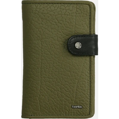 Afbeelding van Berba Portemonnee / Wallet Portefeuille Dames Ritsportemonnee Chamonix Leer Groen