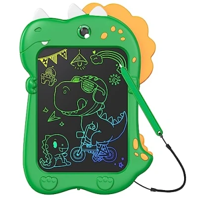 Afbeelding van Kizmyee LCD schrijftablet voor kinderen, peuterspeelgoed 3, 4, 5, 6 jaar, jongens, meisjes, 8,5 inch kinderspeelgoed, doodle board, dinosaurusspeelgoed, tekenblok kinderen van 3 jaar en