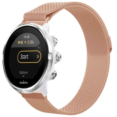 Afbeelding van Milanees magnetisch bandje Universeel 24 mm aansluiting Rosé Goud iMoshion