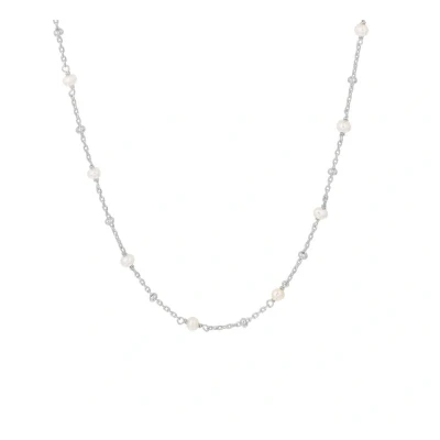 Afbeelding van Zilveren Ketting Parel 1,0 mm x 41 45 cm lang