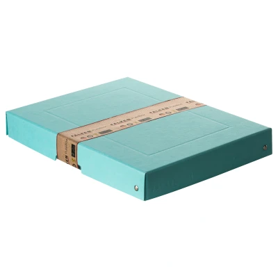 Afbeelding van Originele Falken PureBox pastel. Made in Germany. 40 mm hoog DIN A4 blauw. Opbergdoos met deksel van stevig karton Veganistische geschenkdoos transportdoos multifunctionele doos