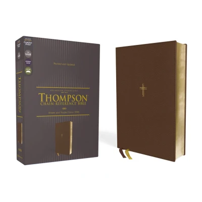 Afbeelding van NASB, Thompson Chain Reference Bible, Leathersoft, Brown, 1995 Text, Red Letter, Comfort Print: New American Standard, Reference, Print