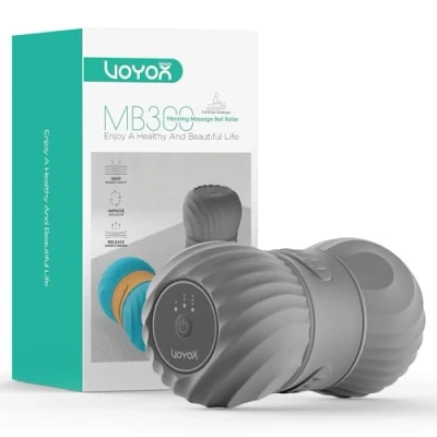 Afbeelding van VOYOR HEALTH Vibrerende pinda massagebalroller voor gespannen spieren, elektrische dubbele lacrosse massagebal met diepe weefsel triggerpointmassage, yogasport en fitnessgebruik, oplaadbare MB300