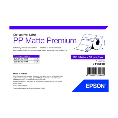Afbeelding van Epson 7113410 printeretiket Wit Zelfklevend printerlabel