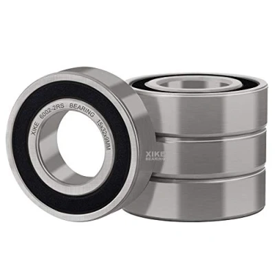Afbeelding van XiKe 4 Stuks 6002 2RS Afgedicht Kogellager 15x32x9mm, Chroomstaal/Voorgesmeerd/Rubberen afdichtingen, 6002RS Groefkogellagers