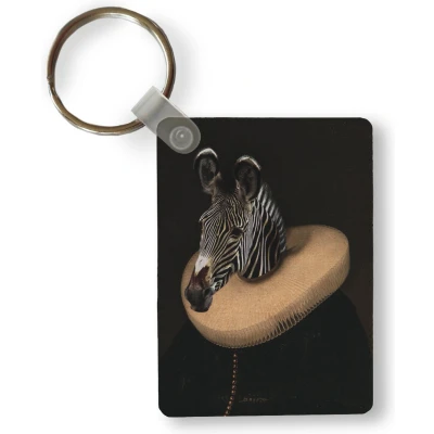 Afbeelding van Sleutelhanger Zebra Oude meesters Kunst Uitdeelcadeautjes Plastic