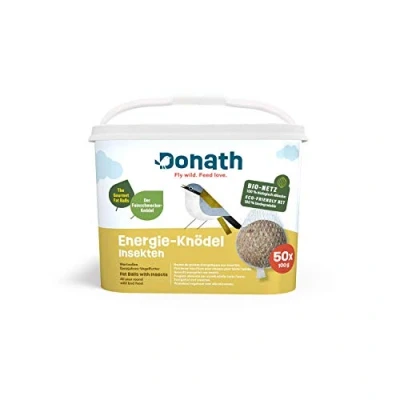 Afbeelding van Donath Energiebol Insecten, in een bio netje mezenbol 100g per bol de voor fijnproevers waardevol vogelvoer alle seizoenen geproduceerd Zuid Duitsland