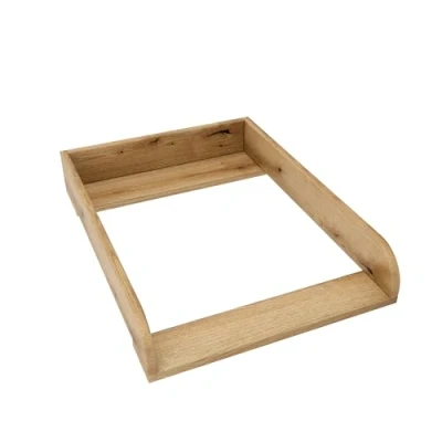 Afbeelding van REGALIK Aankleedopzetstuk voor Malm IKEA 72cm x 50cm Afneembaar aankleedtafelopzetstuk commode in Oak Afgesloten met ABS materiaal 2 mm afgeronde frontplaten