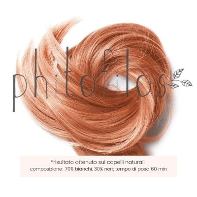 Afbeelding van Phitofilos biologische haar henna verf Aardbei blond koperachtige en lichtroze nuances 100gr