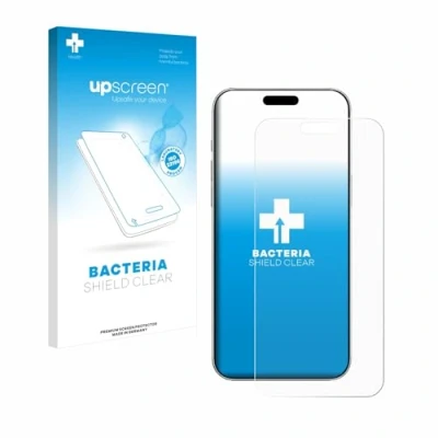 Afbeelding van upscreen Screenprotector voor Apple iPhone 16 Pro Folie Beschermfolie transparant antibacterieel