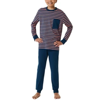 Afbeelding van Schiesser Pyjama voor kinderen, Maat: 140, Orange