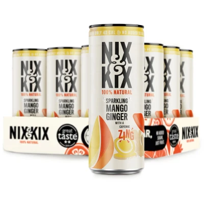 Afbeelding van Nix &amp; Kix Mango Ginger Blik 250ml. A24