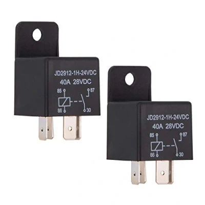 Afbeelding van Ehdis 2 stuks autorelais 24v 40amp 4 pins spst Modelnummer: JD2912 1H 24VDC 40A 28VDC, automatische schakelaars en starters