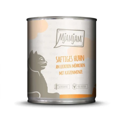 Afbeelding van 6x 800g sappige kip op lekkere wortels MjAMjAM nat kattenvoer