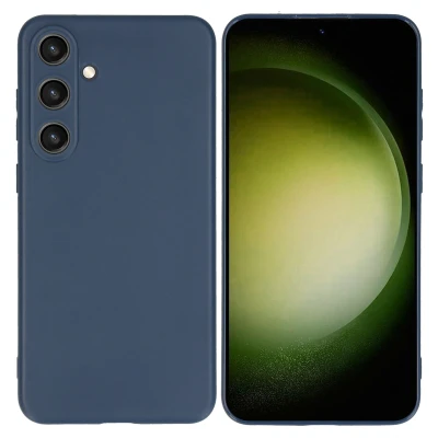Afbeelding van Samsung Galaxy S24 Plus Hoesje Siliconen en TPU (zacht) iMoshion Backcover/Softcase Donkerblauw Telefoonhoesje