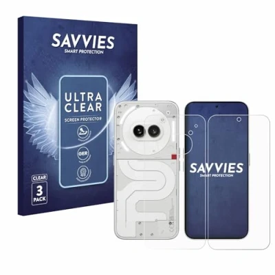 Afbeelding van Savvies (6 Stuks) Schermbeschermer voor Nothing Phone (2a) (Voor+Achter) Screen Protector Ultra Transparant