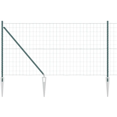 Afbeelding van vidaXL Euro Omheining met 13 Spikerelementen 1x25 m Gegalvaniseerd Staal Groen