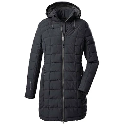 Afbeelding van killtec Women&#039;s Gewatteerde parka/parka met afritsbare capuchon Skane WMN Quilted PRK, black, 44, 35618 000