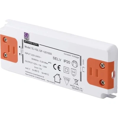 Afbeelding van TRU COMPONENTS TC YSL12F 1201000 LED transformator Constante spanning 12 W 1.0 A V/DC Geschikt voor meubels, Overspa