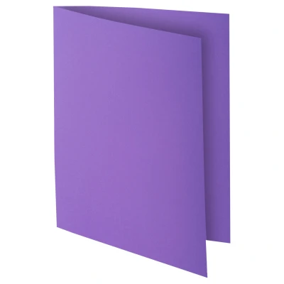 Afbeelding van Exacompta ref. 210008E Set van 100 felgekleurde dossiermappen ROCK&#039;&#039;S 210 g/m2 in PEFC™ certified folders Afmetingen: 24 x 32 cm for A4 format colour purple