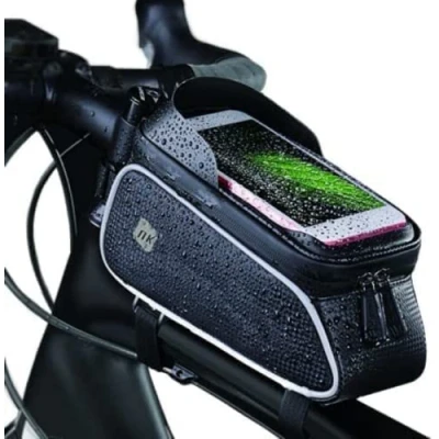 Afbeelding van NK Fietstas, stuurtas, met houder voor mobiele telefoon/smartphone, waterdicht, touch raam, scherm tot 7 inch, opbergtas, zonbestendig, hoofdtelefoonslot