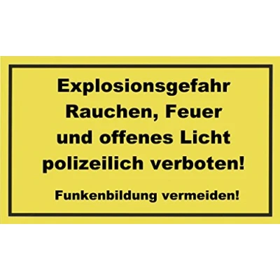 Afbeelding van Metafranc Informatiebord &quot;Explosiegevaar roken, vuur, open licht verboden!&quot; 250 x 150 mm/bewegwijzering/verbodsbord/waarschuwingsmarkering/veiligheidsmarkering/gevarenaanduiding / 500070