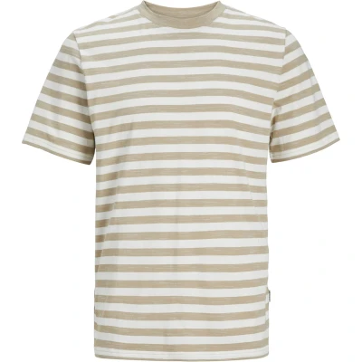 Afbeelding van Jack &amp; Jones Gestreift Rundhals Tshirt print, Heren, Maat: Small, Fields of rye
