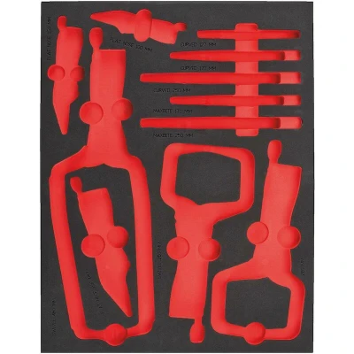 Afbeelding van Milwaukee Empty 11 pc Grip Pliers Set Foam Insert Lege inlay griptangenset (11 delig) 4932493680