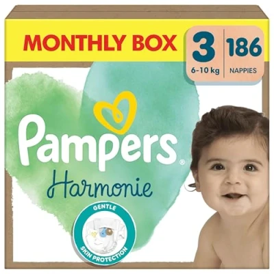Afbeelding van Pampers Harmonie Luiers Maat 3 (6 10 kg) 186 stuks